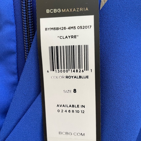 BCBG Maxazria party dress.  Blue size 8.  Brand new, never worn - Picture 4 of 6